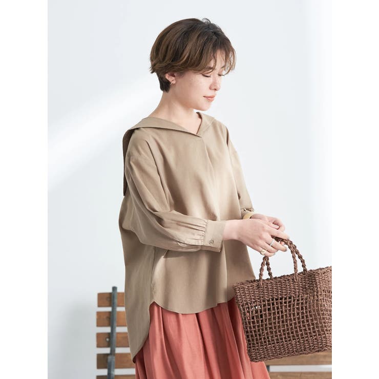 専用　arts&science アーツ　ウール　キャメル　テントライン　ブラウス arts&science アーツ ウール キャメル テントライン ブラウス