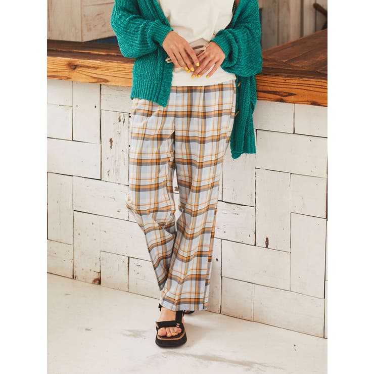 マドラスチェックパンツ[品番：EMEW0034821]｜earth