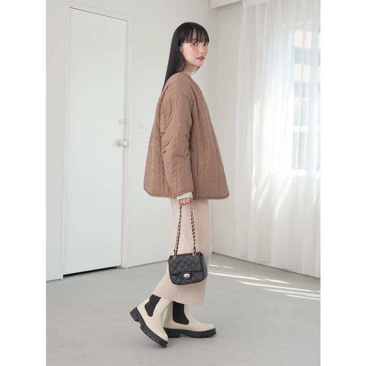 ボアキルティングリバーシブルコート[品番：EMEW0036881]｜earth