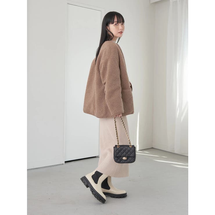 ボア×ポリエステル フィッシュテール リバーシブル コート インシュレーションフィッシュテールコート - セブンバイセブン