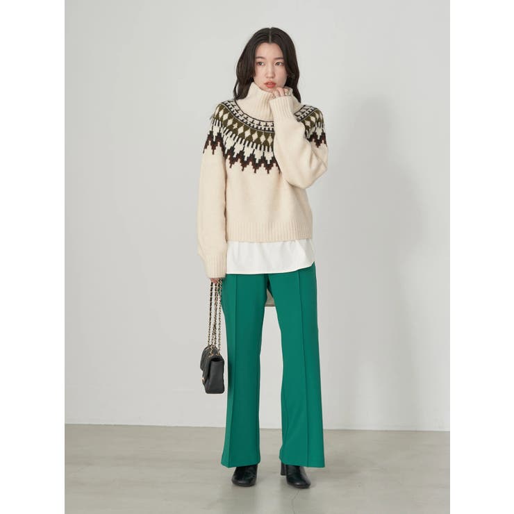 ノルディックショートニットプルオーバー[品番：EMEW0036818]｜earth