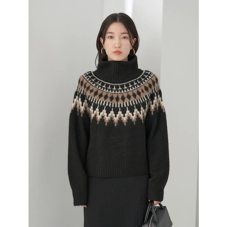 ノルディックショートニットプルオーバー[品番：EMEW0036818]｜earth