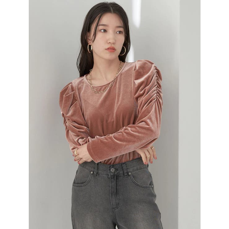 ベロアパワーショルダープルオーバー[品番：EMEW0036830]｜earth