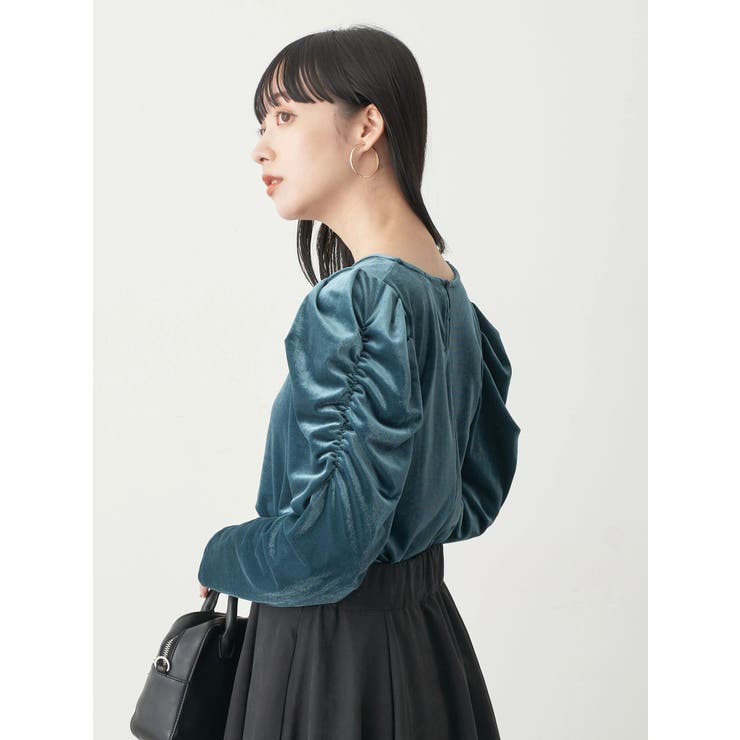 ベロアパワーショルダープルオーバー[品番：EMEW0036830]｜earth