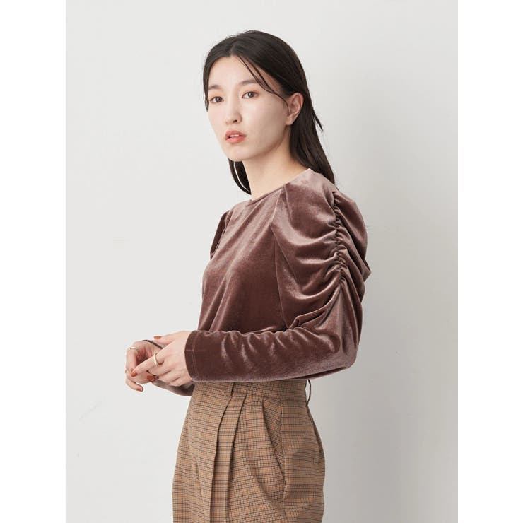 ベロアパワーショルダープルオーバー[品番：EMEW0036830]｜earth
