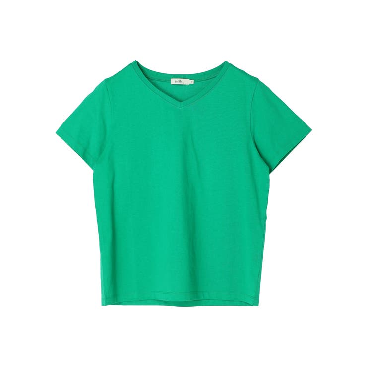 VネックTシャツ(汗じみ防止)[品番：EMEW0039418]｜earth music&ecology