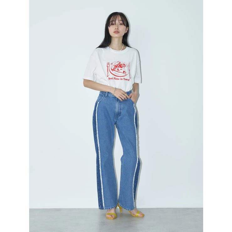 Lee×e.m.a.e 切替デニムフレアパンツ[品番：EMEW0038991]｜earth