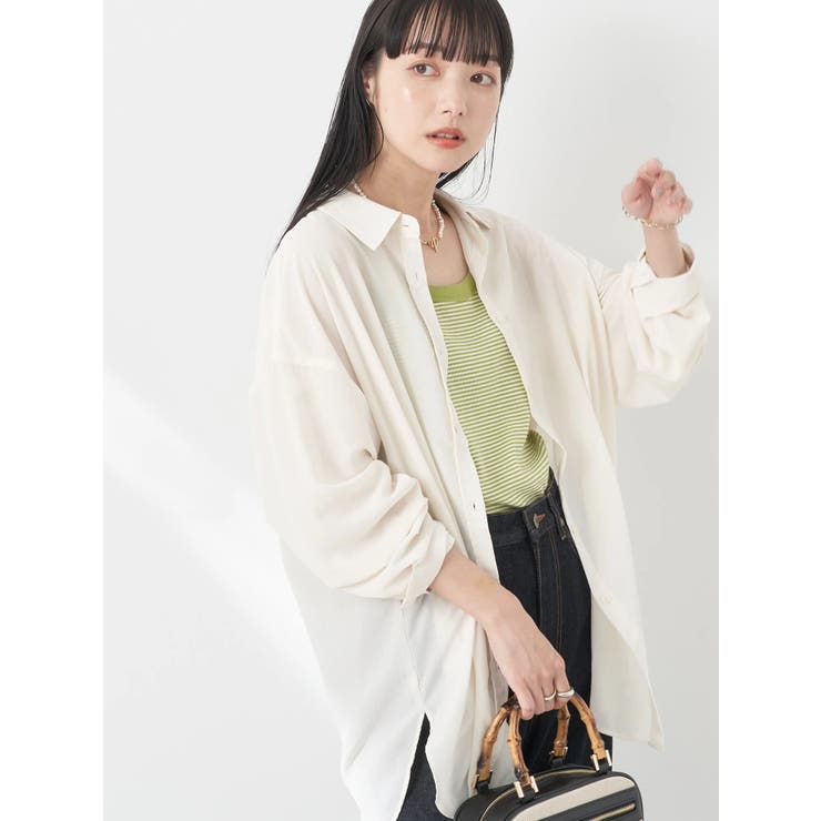 シアーボーイズライクシャツ[品番：EMEW0039466]｜earth musicecology （アースミュージックアンドエコロジー ）のレディース ファッション通販｜SHOPLIST（ショップリスト）