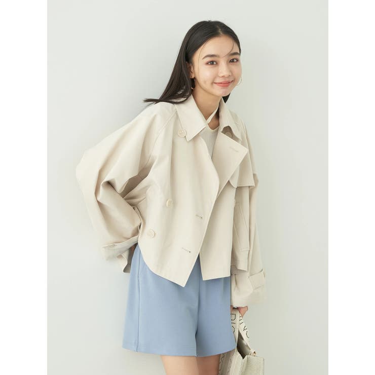 ZOE トレンチショートコート yo biotop ZOE トレンチショートコート yo biotop ZOE トレンチショートコート yo