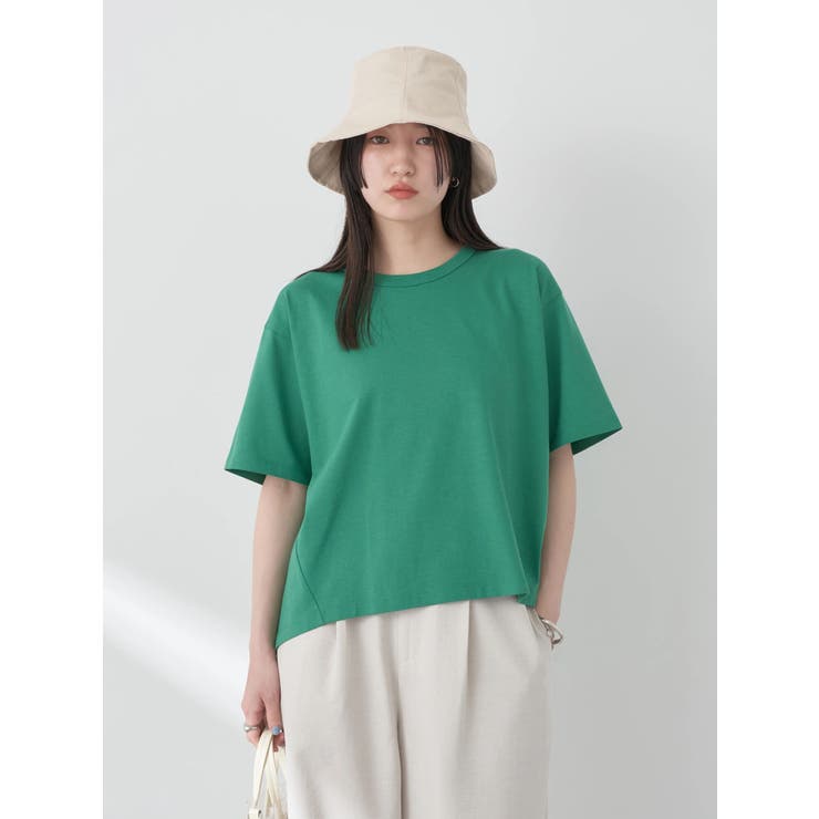 LC LLL ラインラウンドカットソー   後ろタックTシャツ最終価格