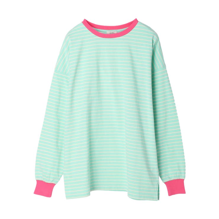 トリカラーボーダーロンTEE[品番：EMEW0038295]｜earth music&ecology