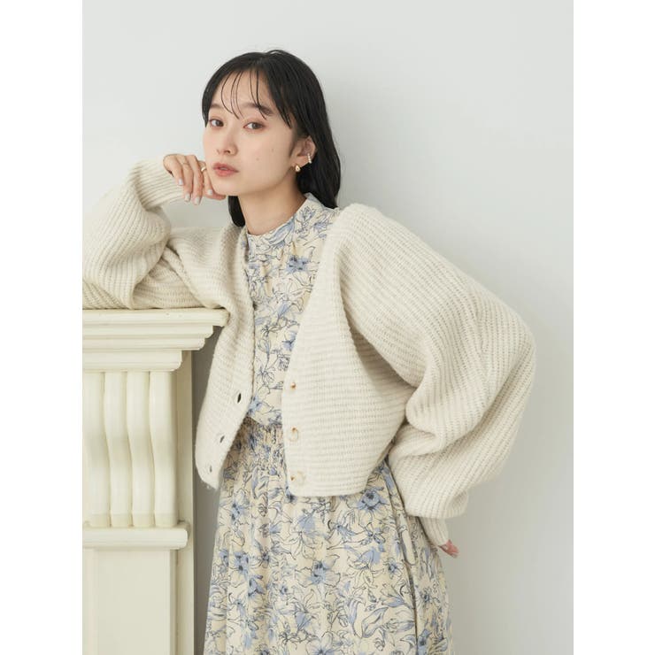 クロップドニットカーディガン[品番：EMEW0038237]｜earth
