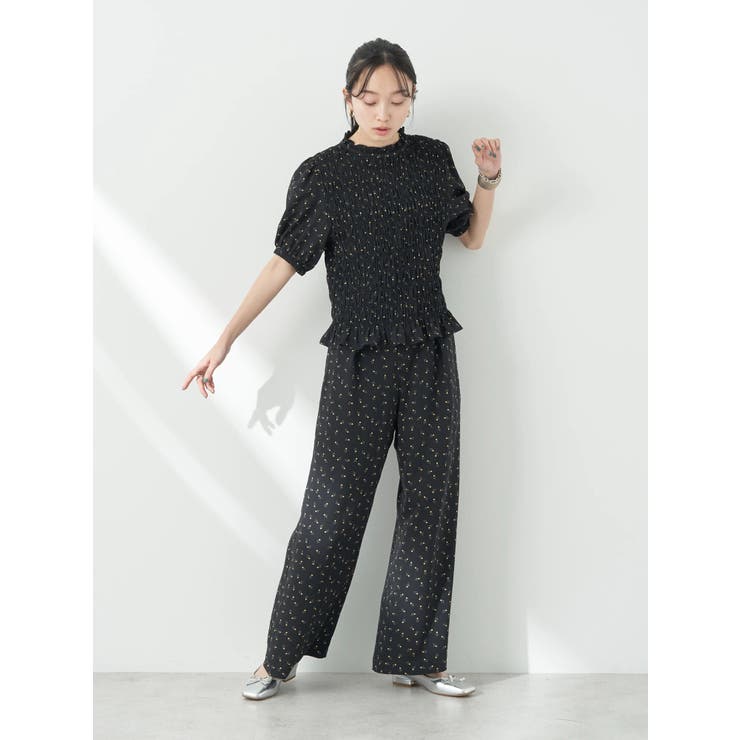 MSGM 花柄 ワイドパンツ エムエスジーエム 花柄ワイドパンツ[品番：EMEW0039342]｜earth music&ecology