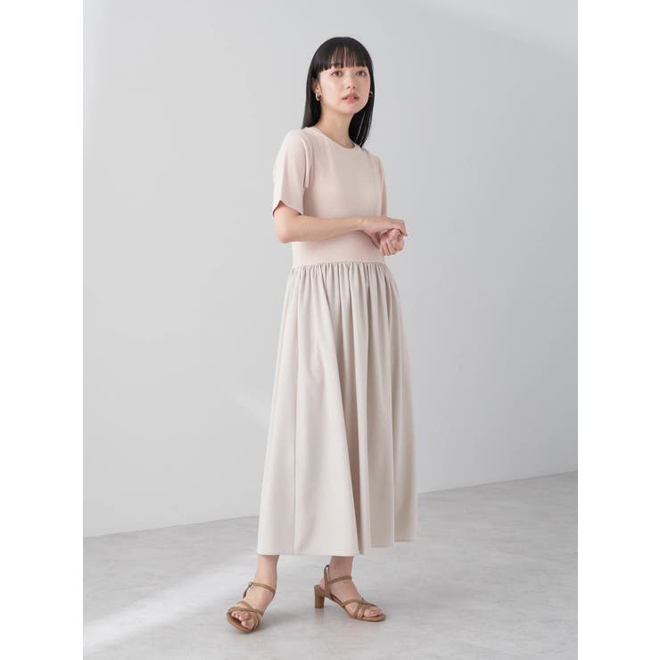 ショートスリーブドッキングワンピース[品番：EMEW0039956]｜earth