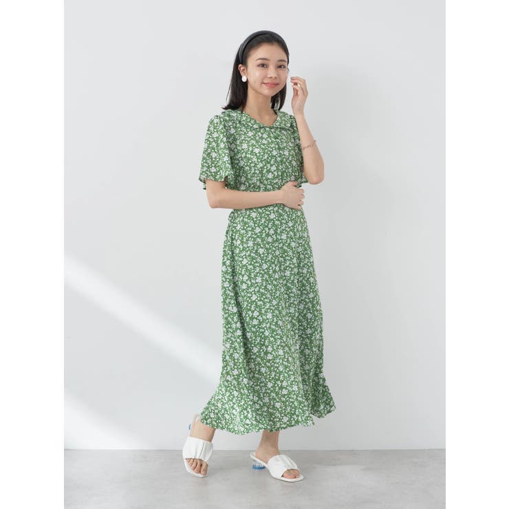 オシャレ☆emanuel ungaro】緑 レトロ ワンピース サイズ9
