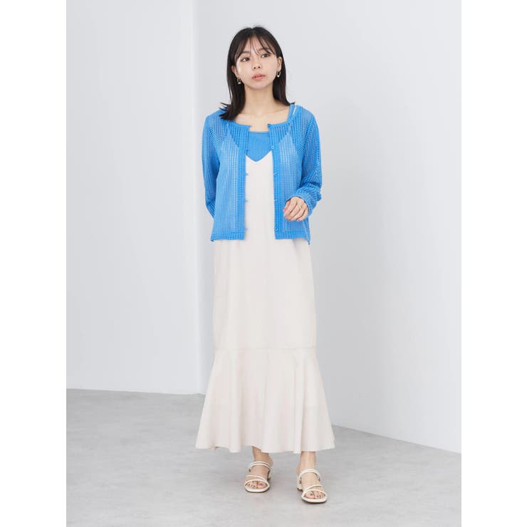 SET2点メッシュカーディガン+インナー[品番：EMEW0040240]｜earth