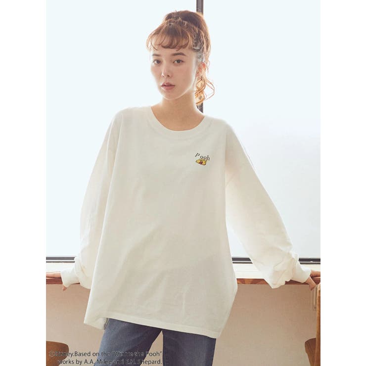 プーさん/ぱふスリーブロンTee[品番：EMEW0040438]｜earth