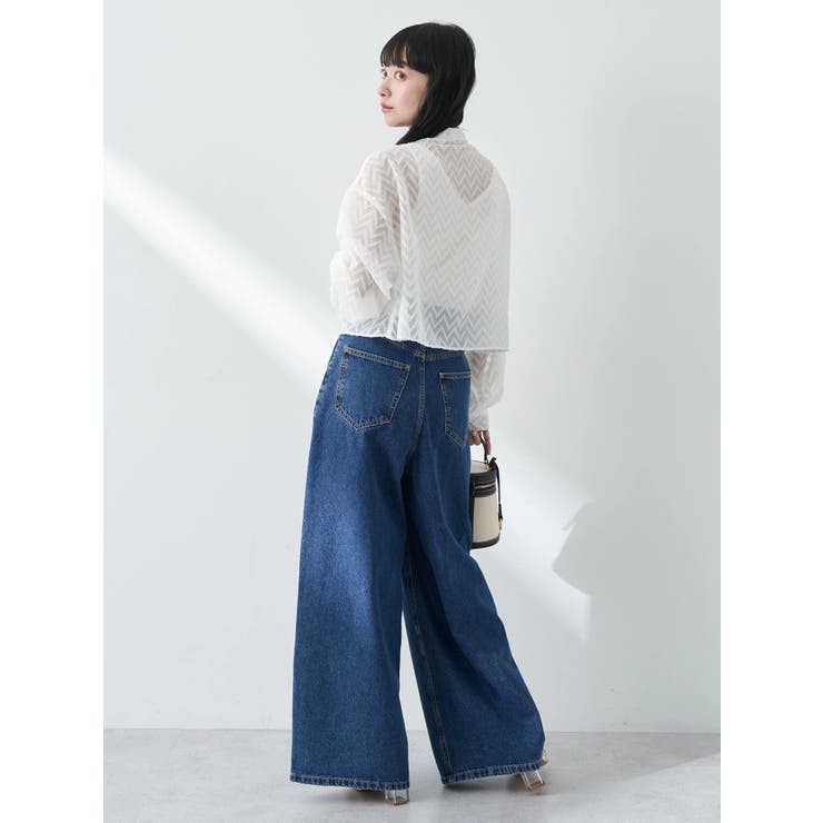 タックワイドデニムパンツ[品番：EMEW0043341]｜earth