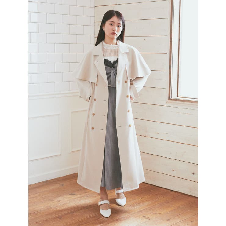 予約販売4月中旬発送】ケープトレンチコート【NAVY】 – ELLIE