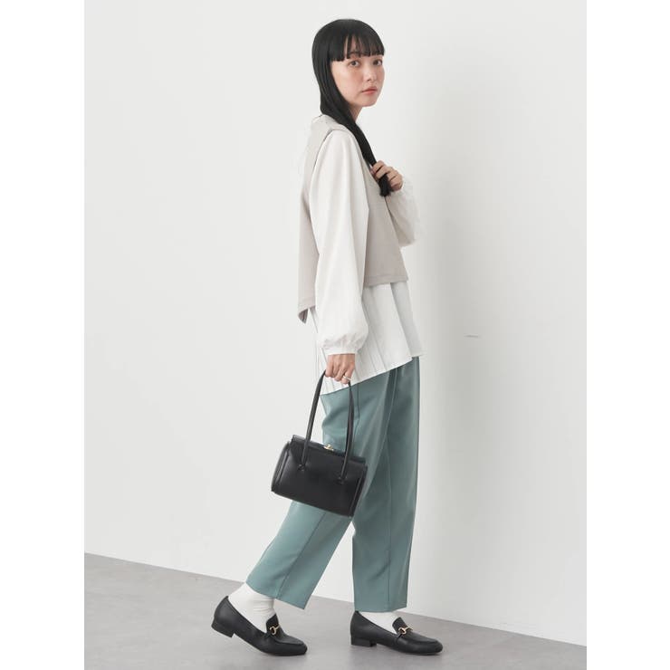 SET2点ベスト+バックプリーツブラウス | earth music&ecology  | 詳細画像7 