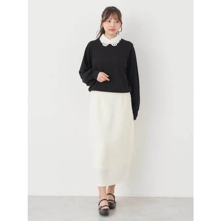 襟付きニットプルオーバー | earth music&ecology  | 詳細画像8 