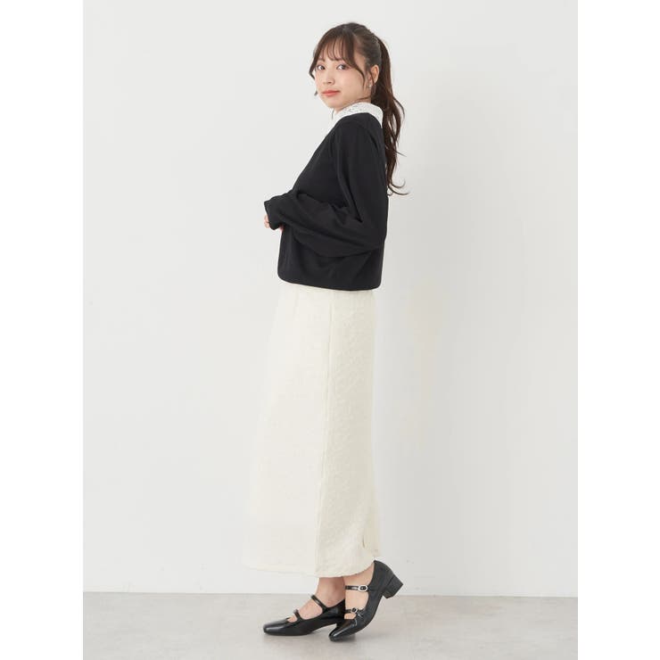 襟付きニットプルオーバー | earth music&ecology  | 詳細画像10 