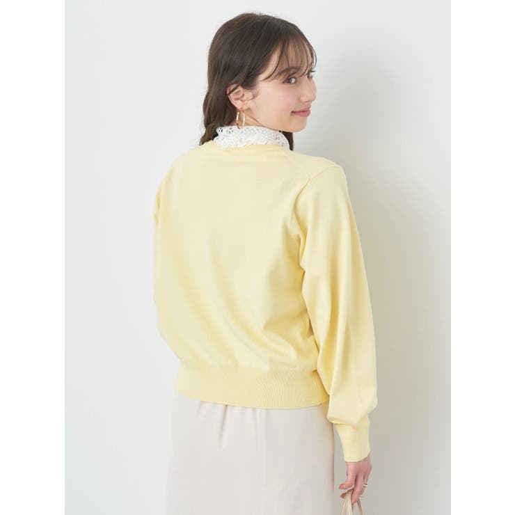 襟付きニットプルオーバー | earth music&ecology  | 詳細画像14 