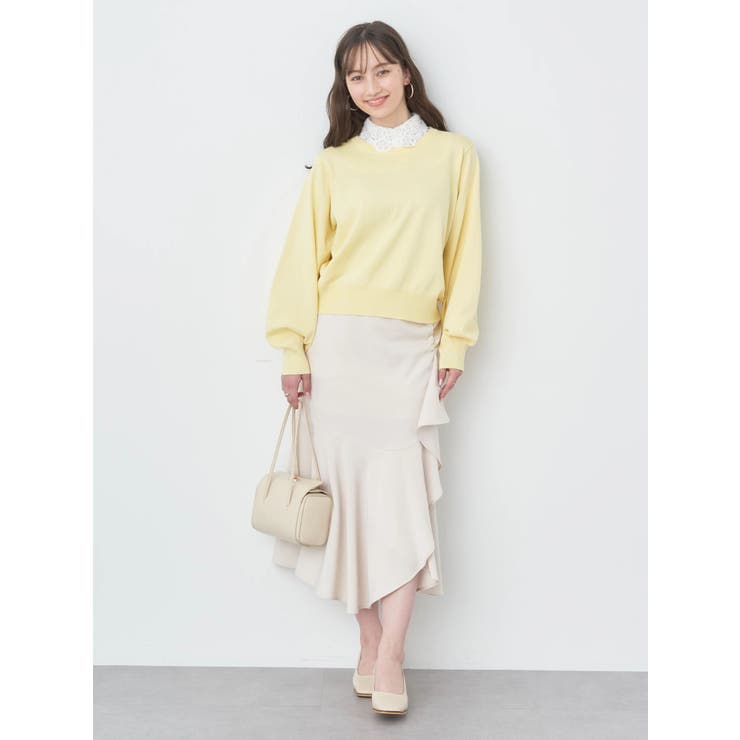 襟付きニットプルオーバー | earth music&ecology  | 詳細画像15 