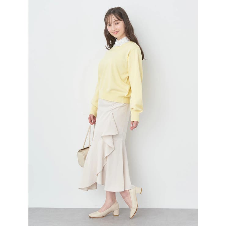 襟付きニットプルオーバー | earth music&ecology  | 詳細画像16 