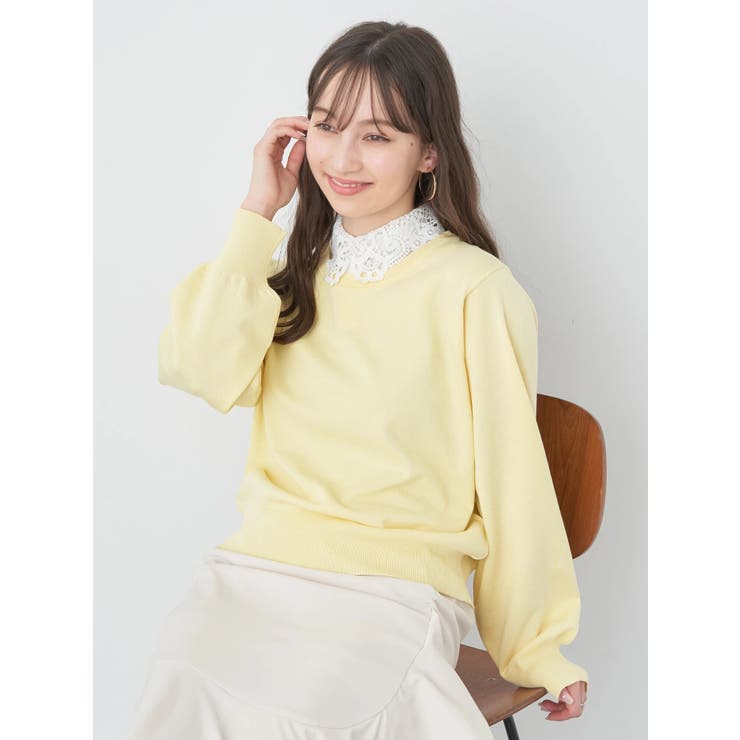 襟付きニットプルオーバー | earth music&ecology  | 詳細画像18 