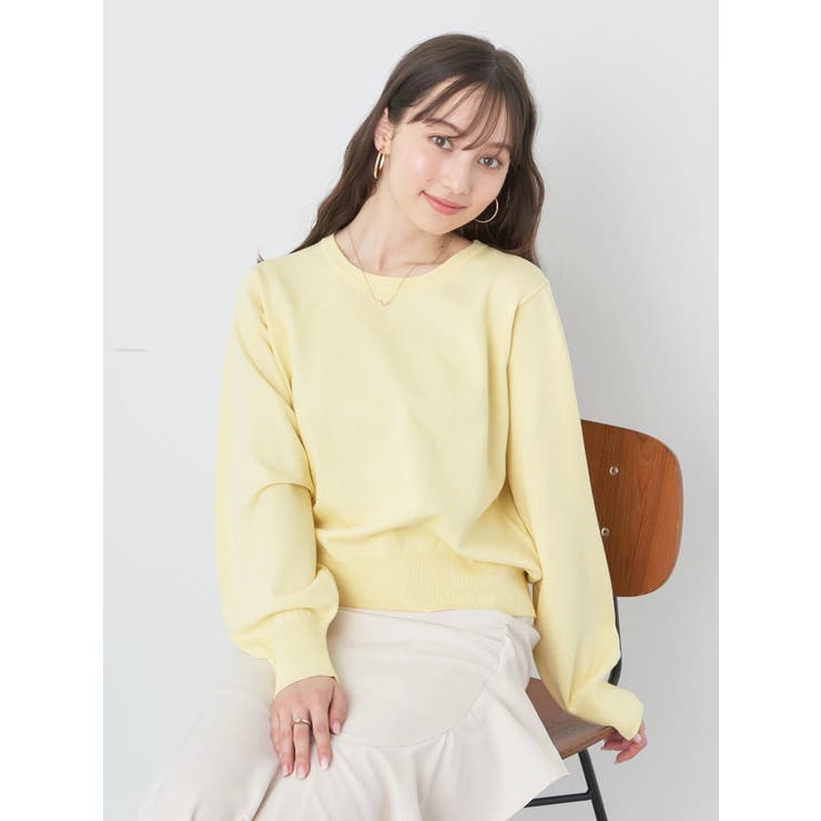 襟付きニットプルオーバー | earth music&ecology  | 詳細画像19 