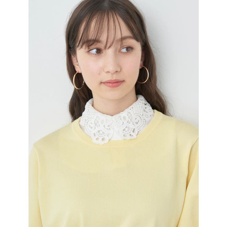 襟付きニットプルオーバー | earth music&ecology  | 詳細画像20 