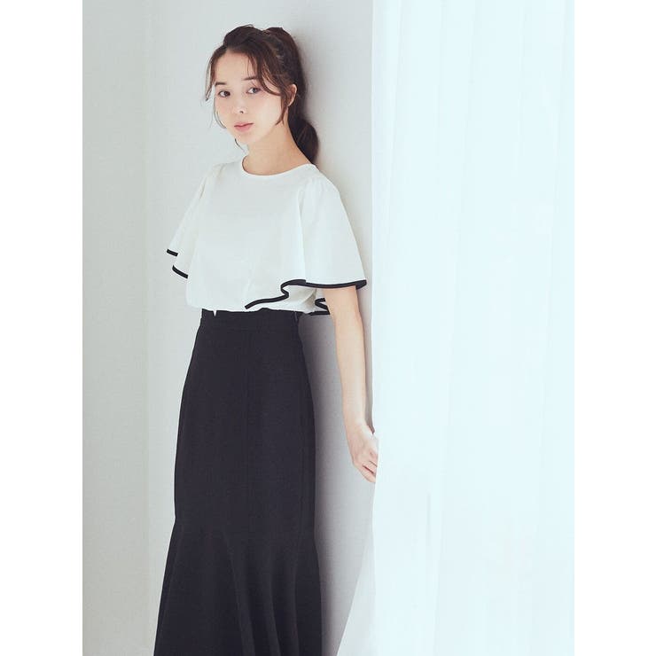 パイピングフレアスリーブカットソー | earth music&ecology  | 詳細画像8 