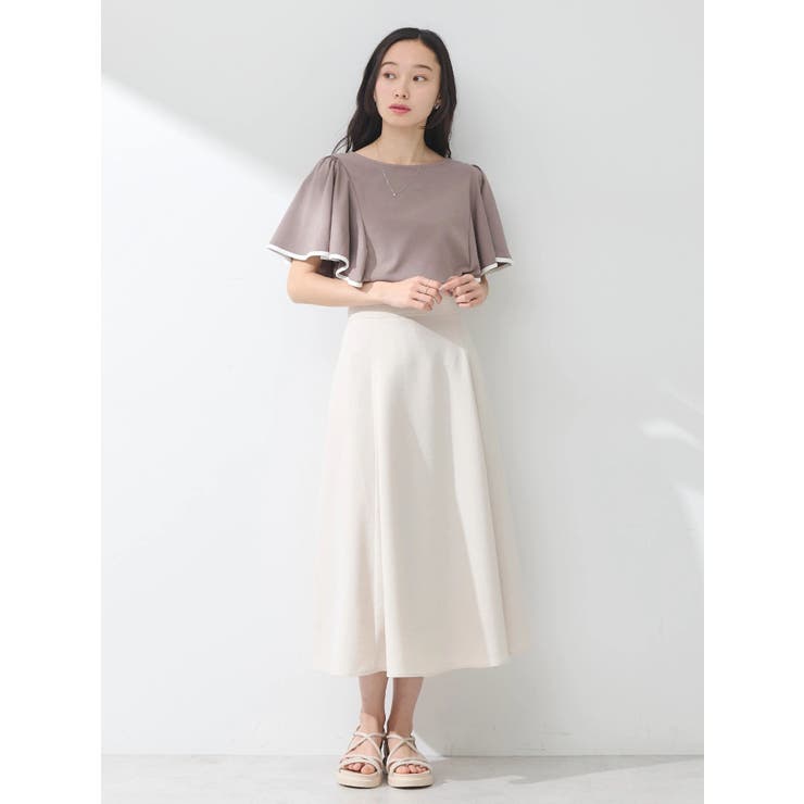 パイピングフレアスリーブカットソー | earth music&ecology  | 詳細画像19 