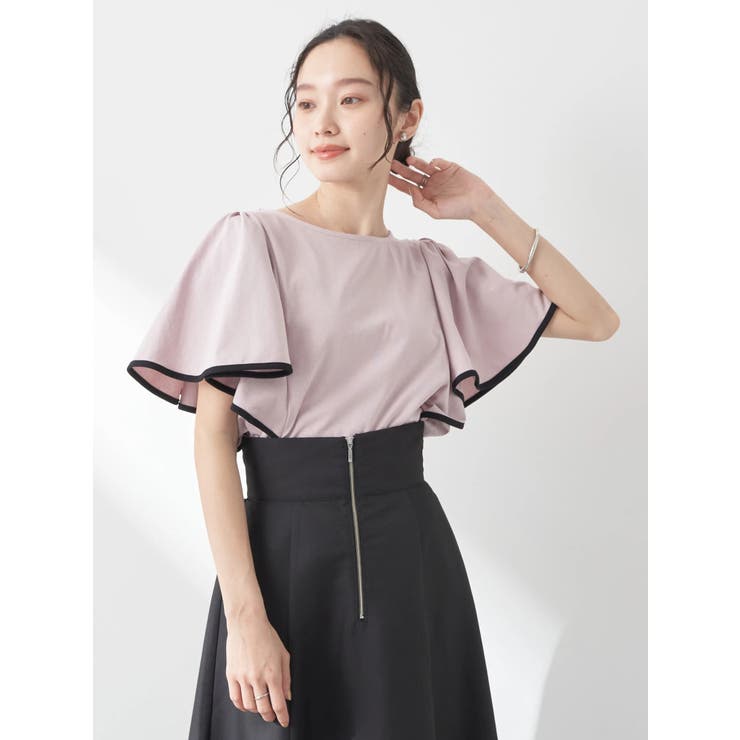 パイピングフレアスリーブカットソー | earth music&ecology  | 詳細画像22 