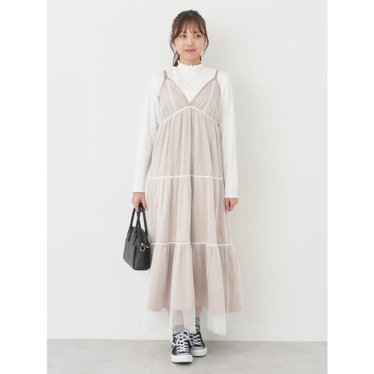 SET2点ティアードぺチドレス+チュールワンピース[品番