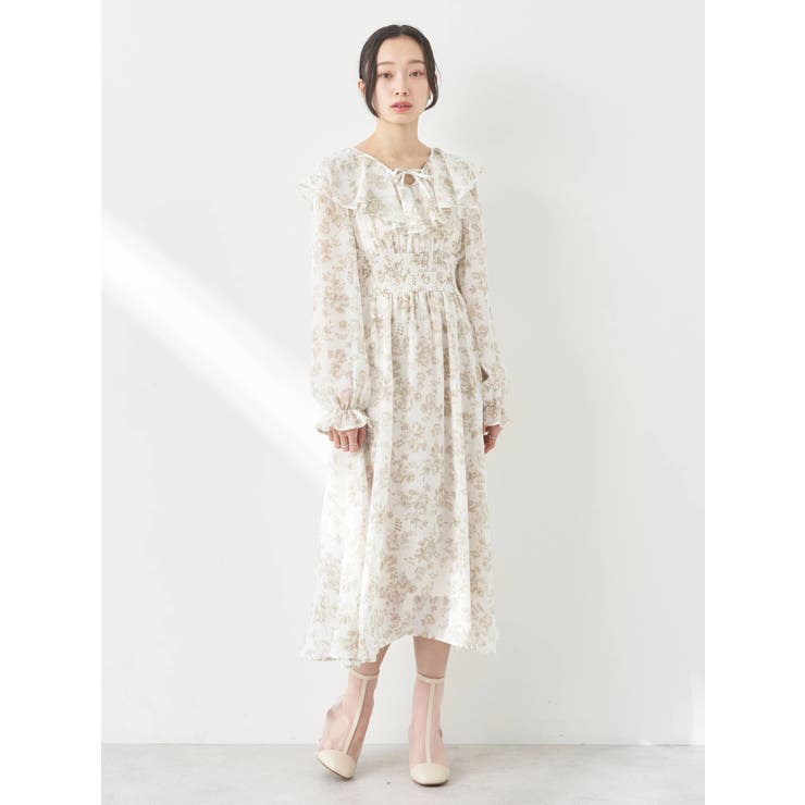 隠れバンビ花柄ワンピース[品番：EMEW0043297]｜earth