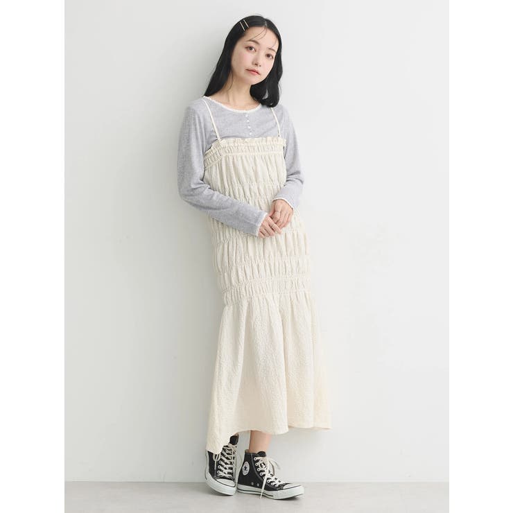 2wayシャーリングキャミワンピース | earth music&ecology  | 詳細画像1 