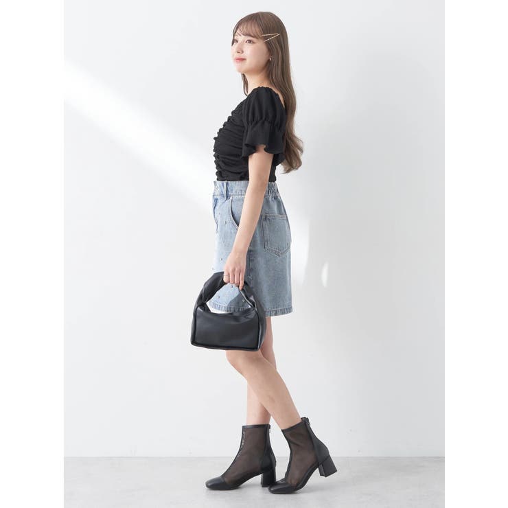 ビジューデニムミニスカート | earth music&ecology  | 詳細画像6 