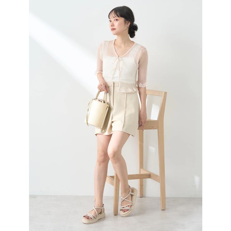 シアーラメフリルカーディガン | earth music&ecology  | 詳細画像14