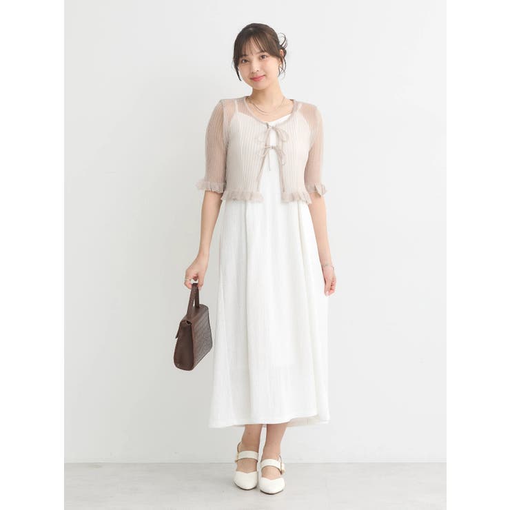 シアーラメフリルカーディガン | earth music&ecology  | 詳細画像17