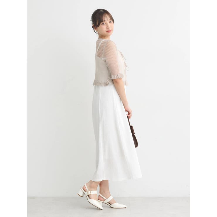 シアーラメフリルカーディガン | earth music&ecology  | 詳細画像18