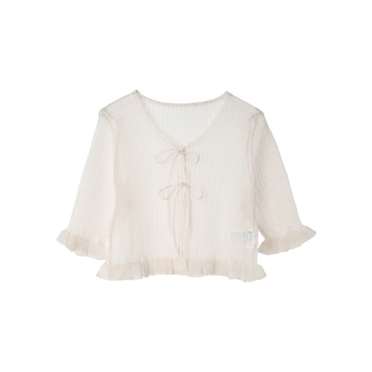 シアーラメフリルカーディガン | earth music&ecology  | 詳細画像28