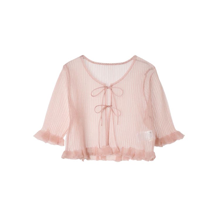 シアーラメフリルカーディガン | earth music&ecology  | 詳細画像29