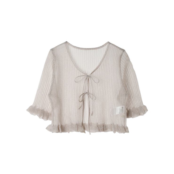 シアーラメフリルカーディガン | earth music&ecology  | 詳細画像30