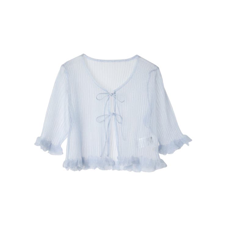 シアーラメフリルカーディガン | earth music&ecology  | 詳細画像31