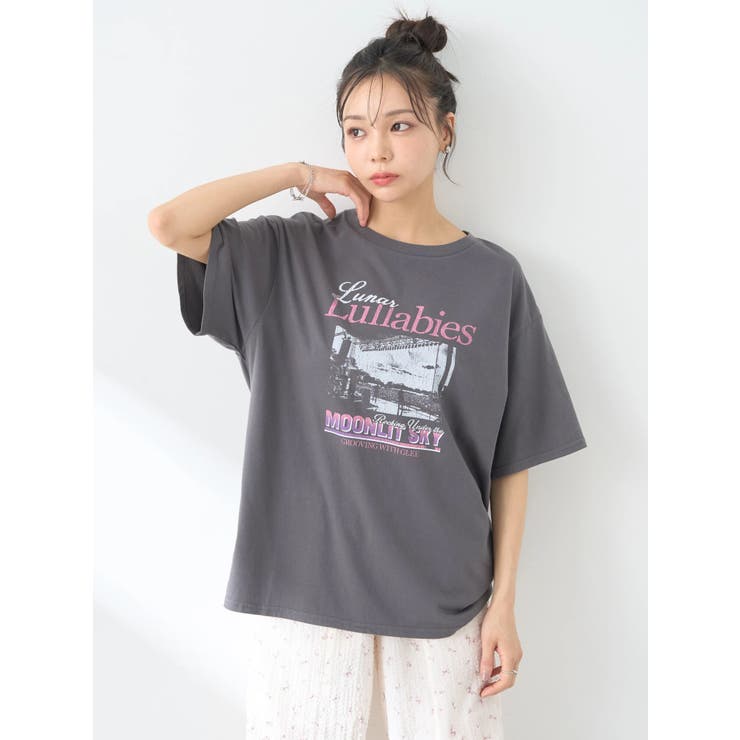 ツアープリントTシャツ[品番：EMEW0044931]｜earth