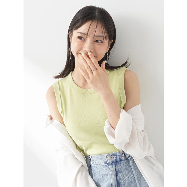 LGB EARTHタンクトップ セール】前後2wayステッチリブタンクトップ（タンクトップ