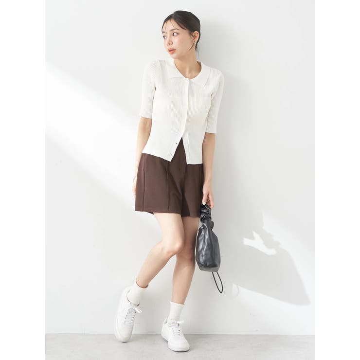 リブコンパクトカーディガン | earth music&ecology  | 詳細画像13