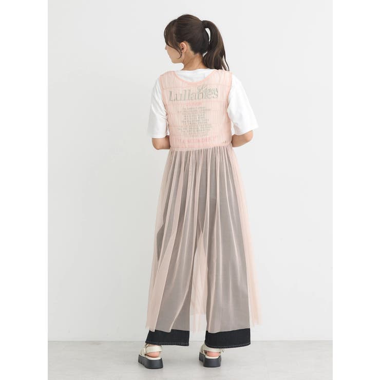 シャーリングチュールワンピース | earth music&ecology  | 詳細画像4 